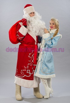 Костюмы Деда Мороза и Снегурочки -  Комплект «Кремлевский красный»