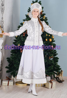 Костюмы Деда Мороза и Снегурочки -  Комплект «Снежный»