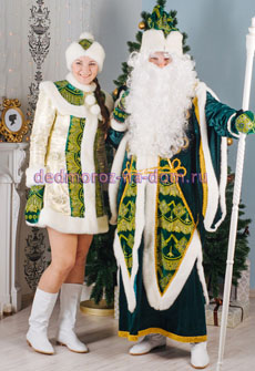 Костюмы Деда Мороза и Снегурочки -  Комплект «Таёжный»